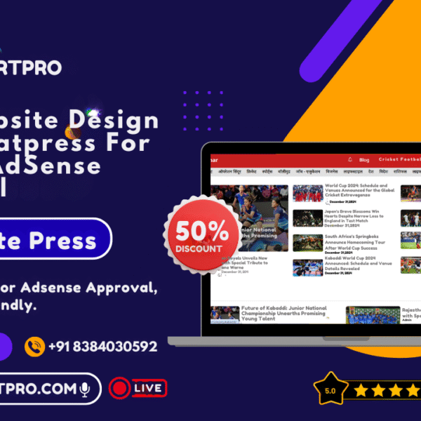 Blog Website Design in generatpress For Instant AdSense Approval